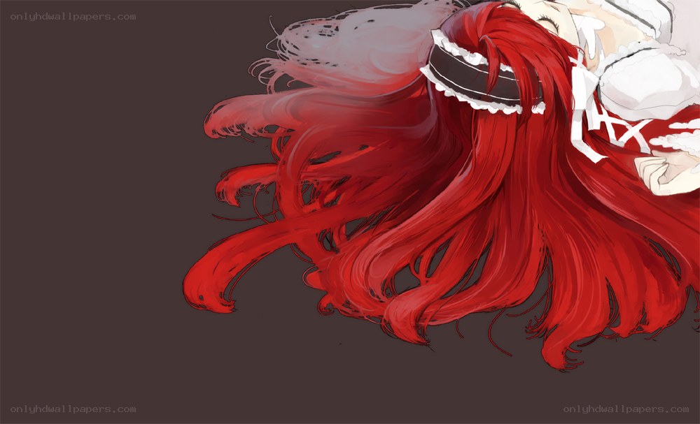 red-haired anime character