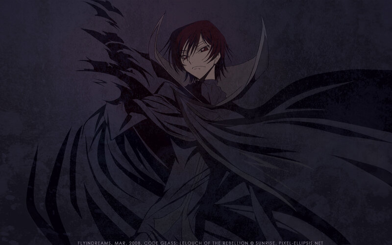Red-haired Anime Character — Black, Dramatic, Night, Cloak