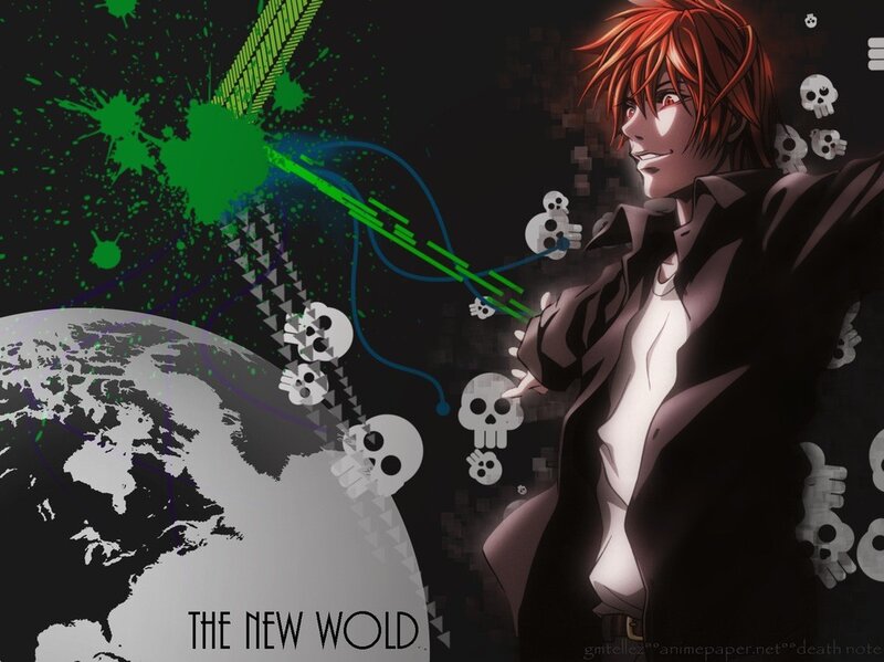 Red-haired Anime Character — Black, Dramatic, Skulls