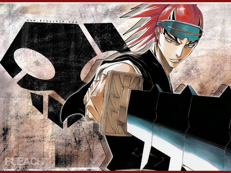 Red-haired Anime Character — Black, Dramatic, Sword, Skull Symbol