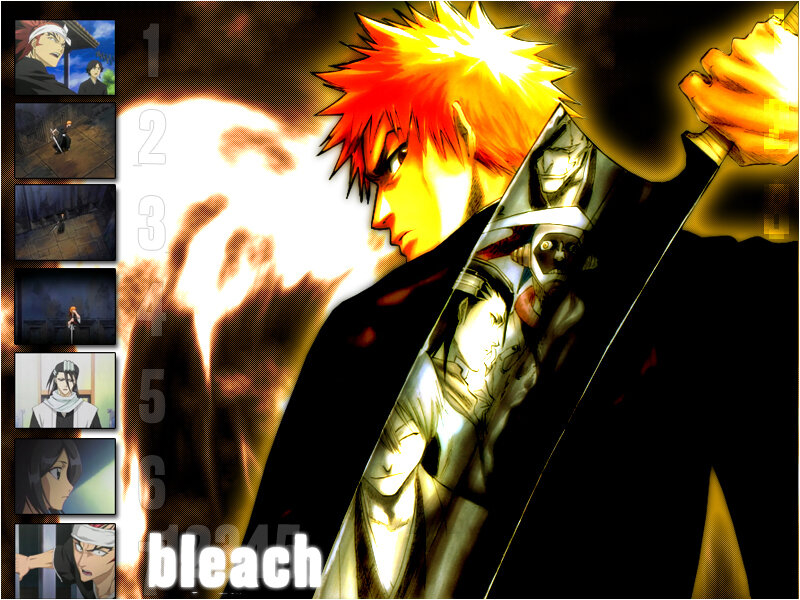 Red-haired Anime Character — Black, Dramatic
