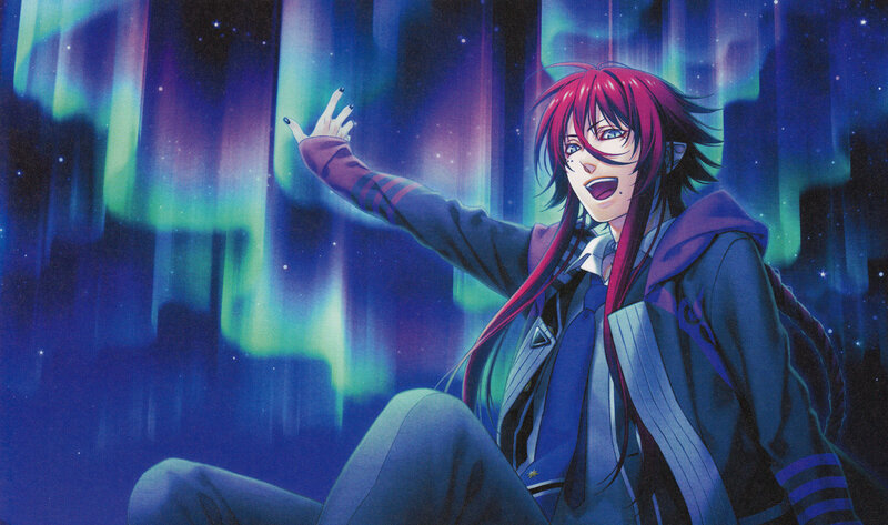 Red-haired Anime Character — Blue, Dramatic, Night