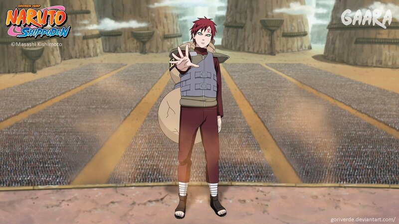 Red-haired Anime Character — Brown, Serious, Sand Village