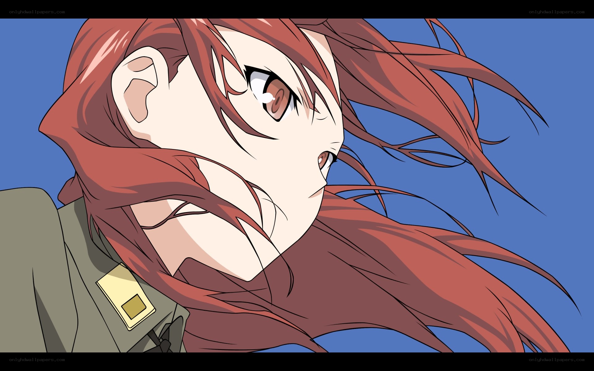 red-haired anime character close-up