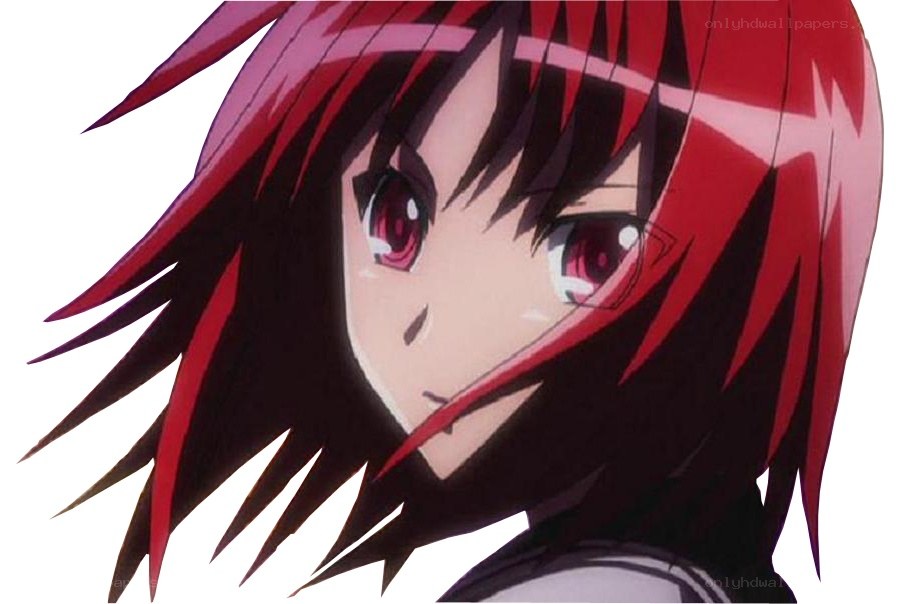 red-haired anime character close-up