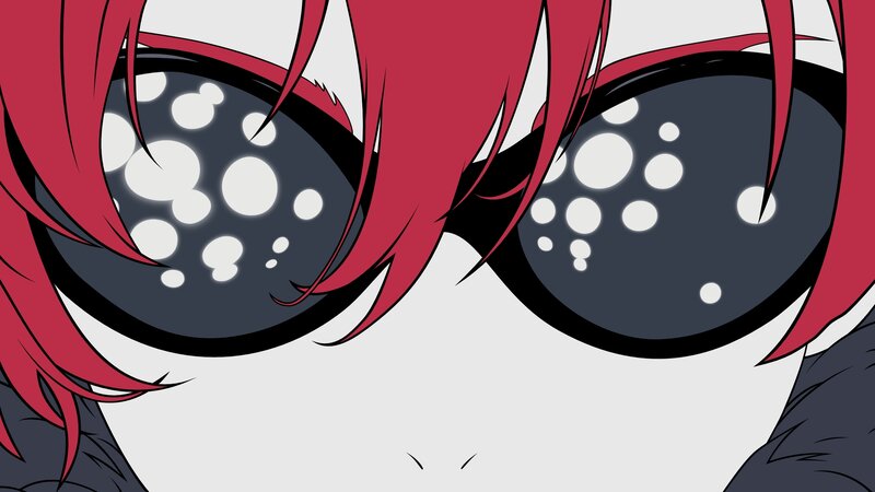 red-haired anime character close-up
