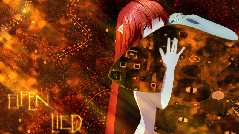 red-haired anime character hugging