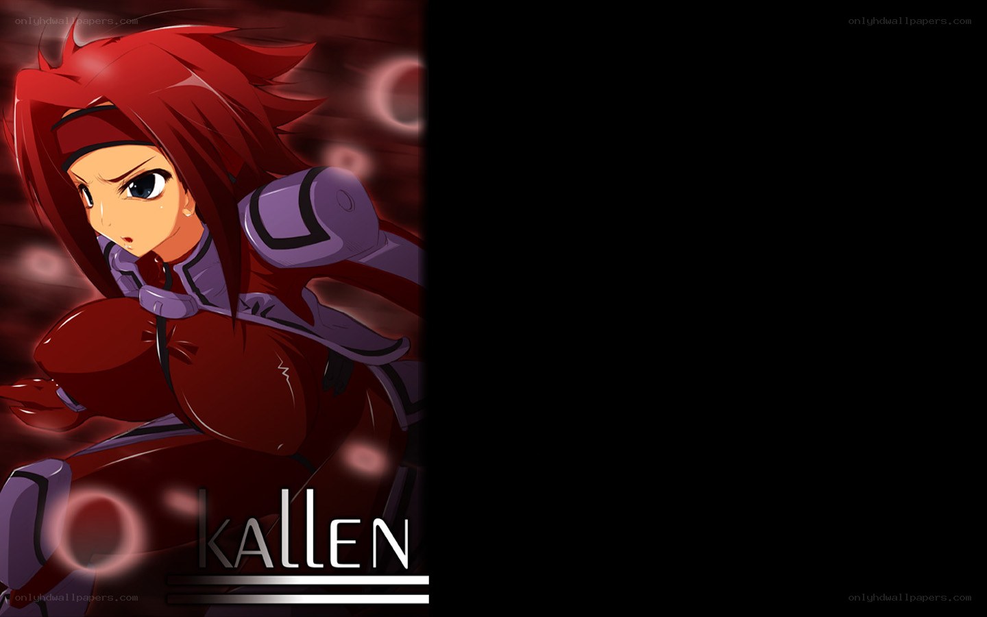 Red-haired anime character in action