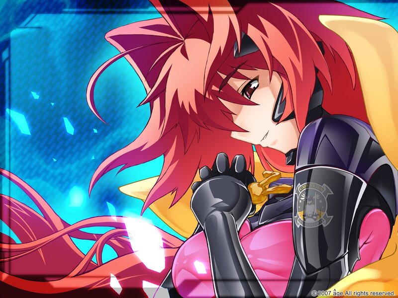 red-haired anime character in armor