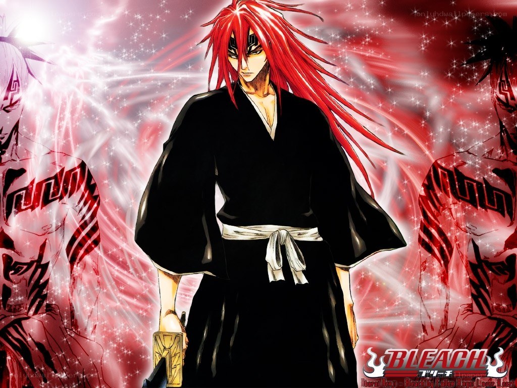 Red-haired anime character in black robe