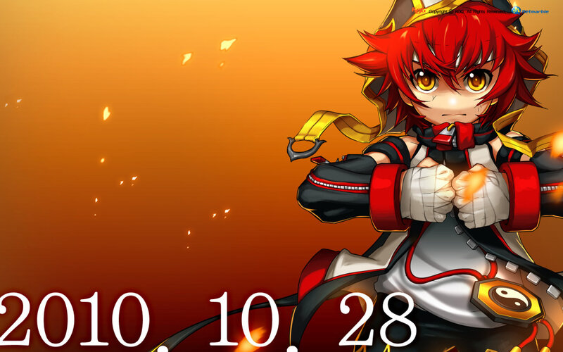 Red-haired Anime Character — Orange, Determined