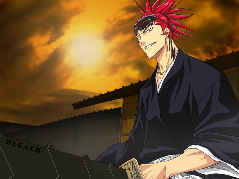 Red-haired Anime Character — Orange, Dramatic, Sunset, Rooftop