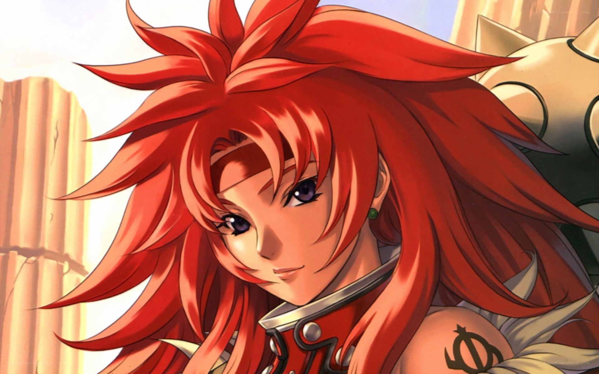 red-haired anime character portrait