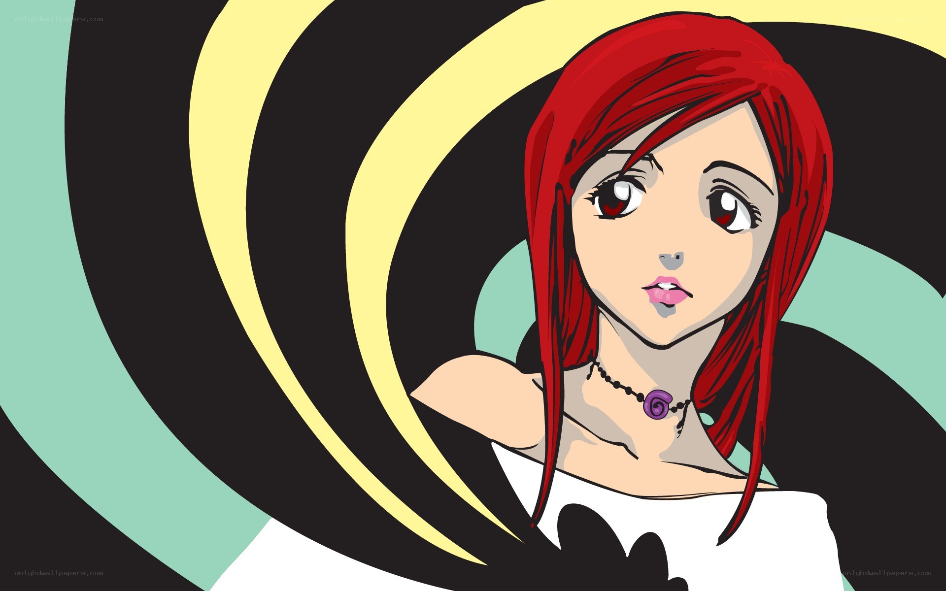 red-haired anime character portrait
