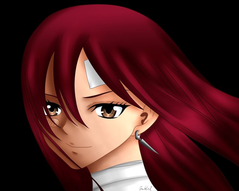 red-haired anime character portrait