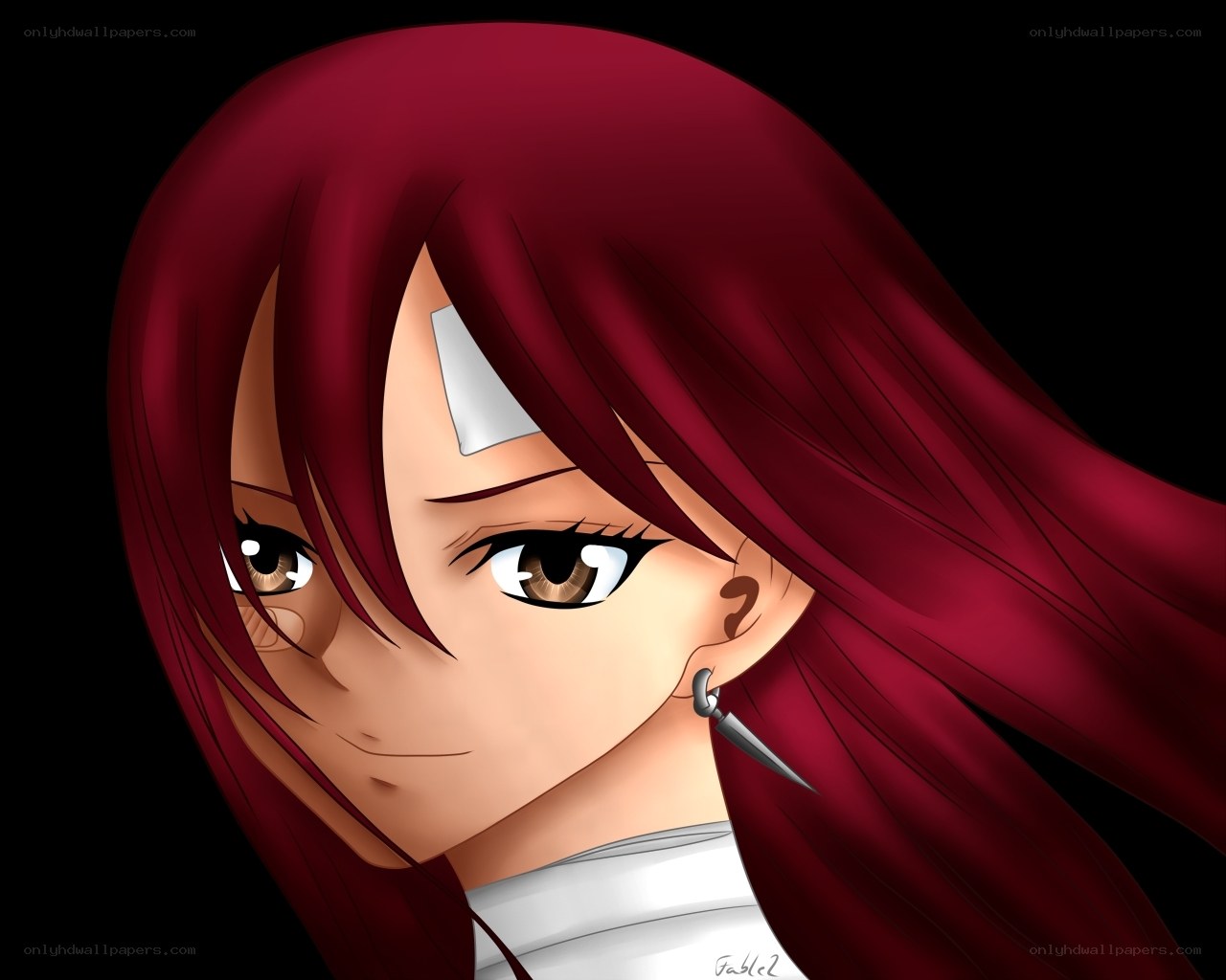 red-haired anime character portrait