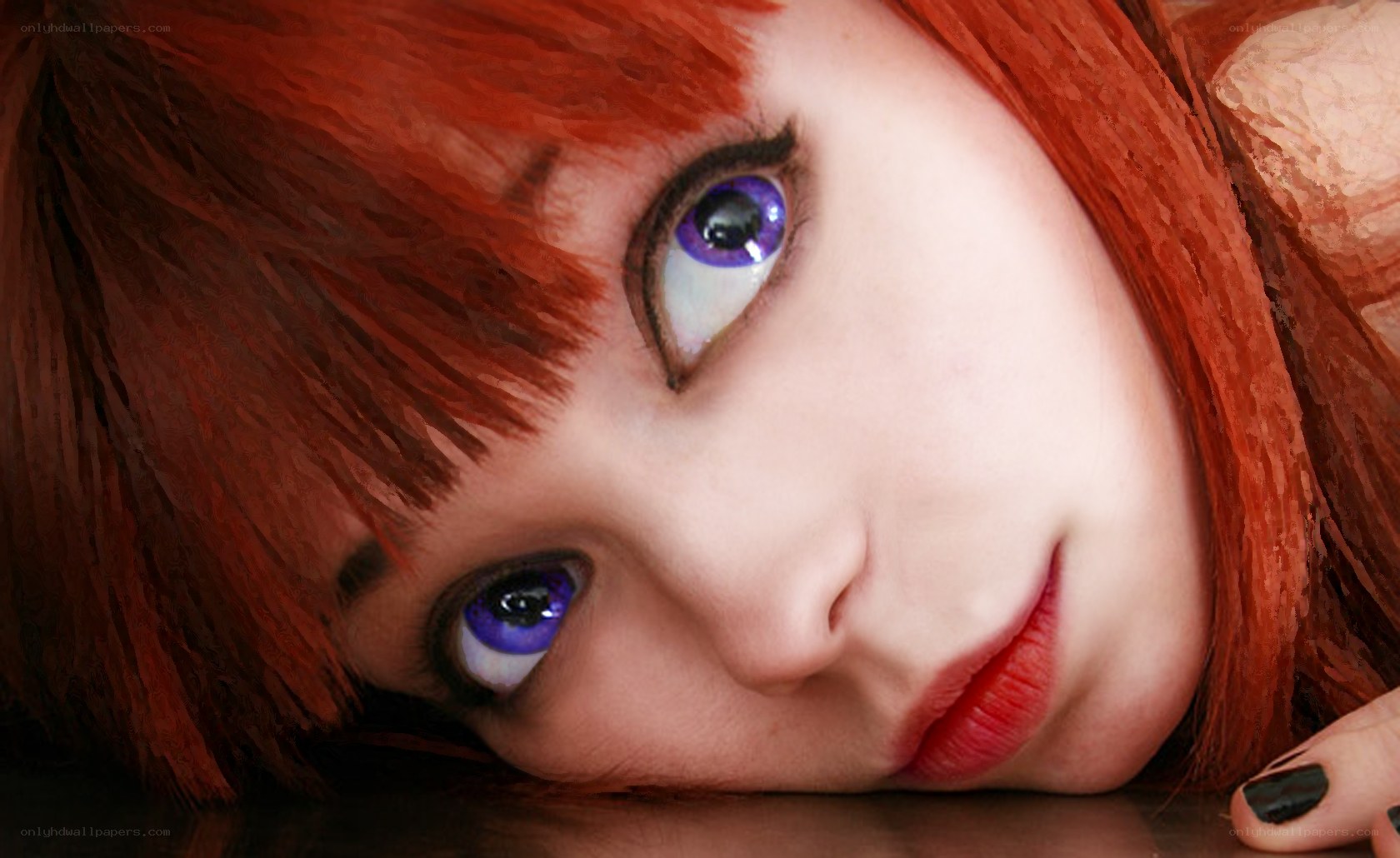 red-haired anime character portrait