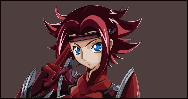 Red-haired Anime Character — Red, Determined