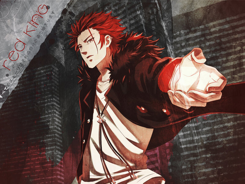 Red-haired Anime Character — Red, Dramatic, Cityscape