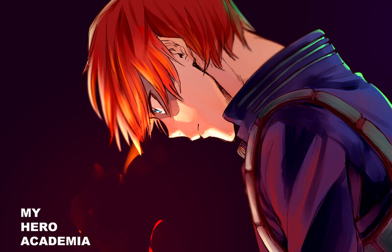 Red-haired Anime Character — Red, Dramatic, Digital Art, Backpack