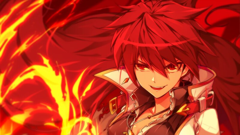 Red-haired Anime Character — Red, Dramatic, Fire, Flames