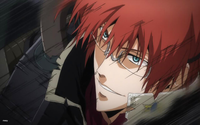 Red-haired Anime Character — Red, Dramatic, Glasses, Coat