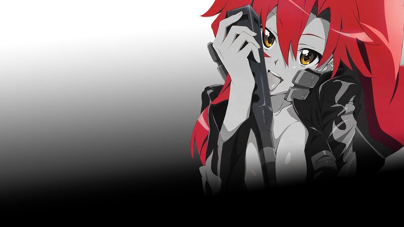 Red-haired Anime Character — Red, Dramatic, Gun