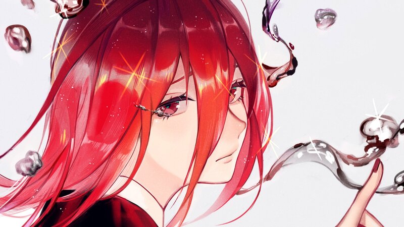 Red-haired Anime Character — Red, Dramatic, Hair
