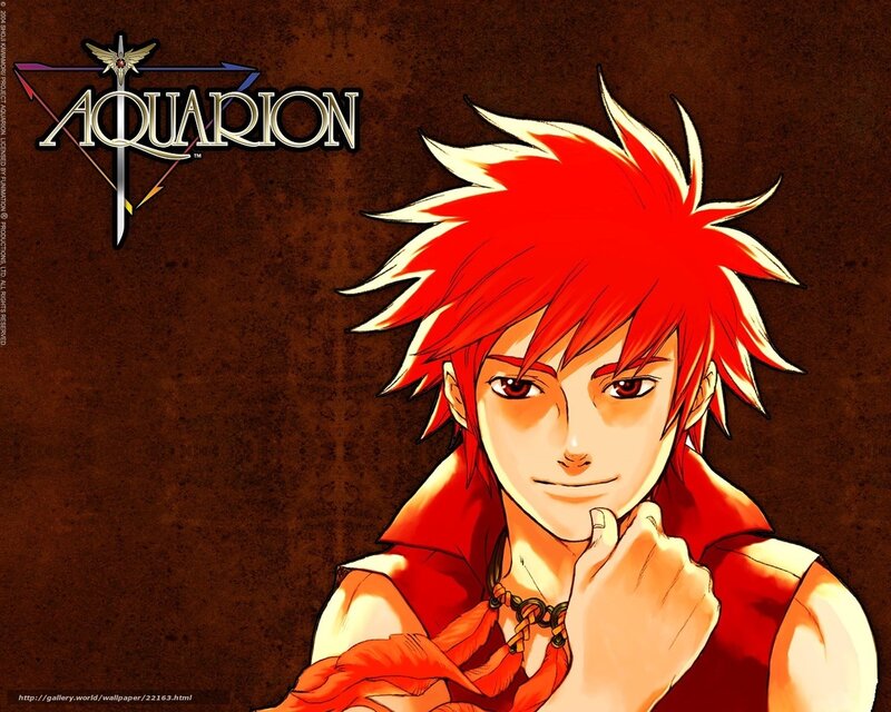 Red-haired Anime Character — Red, Dramatic, Logo