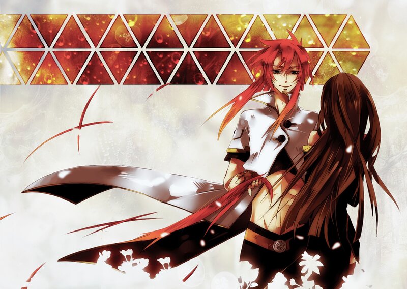 Red-haired Anime Character — Red, Dramatic, Long Brown Hair