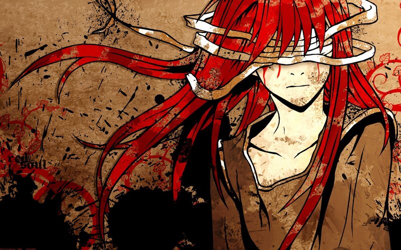 Red-haired Anime Character — Red, Dramatic, Manga, Blood