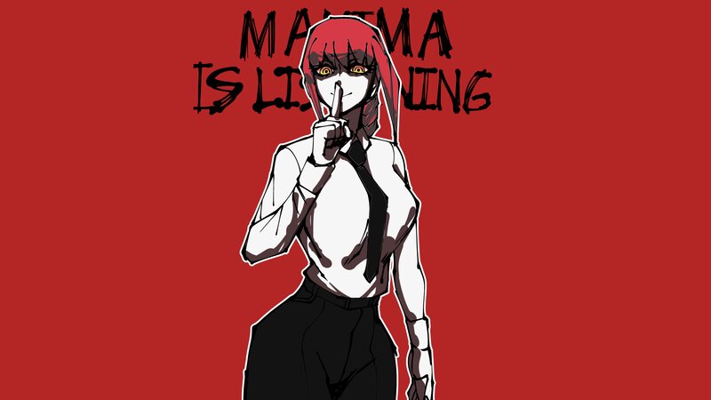 Red-haired Anime Character — Red, Dramatic, Manga, Text