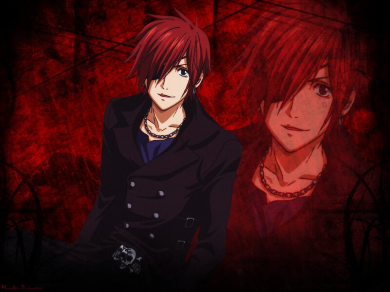 Red-haired Anime Character — Red, Dramatic, Necklace