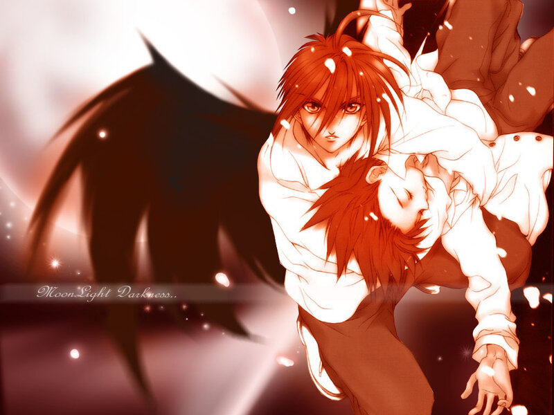 Red-haired Anime Character — Red, Dramatic, Night, Another Person
