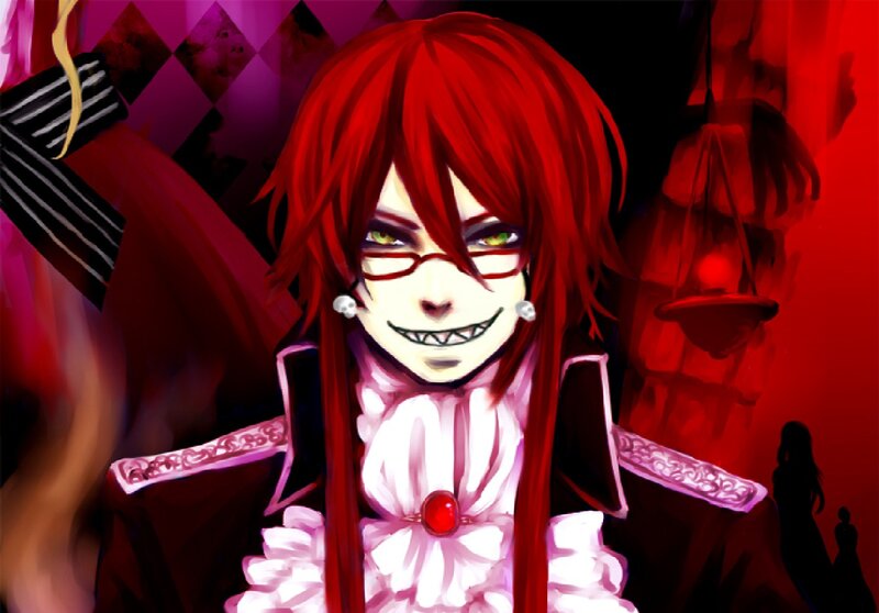 Red-haired Anime Character — Red, Dramatic, Night, Glasses