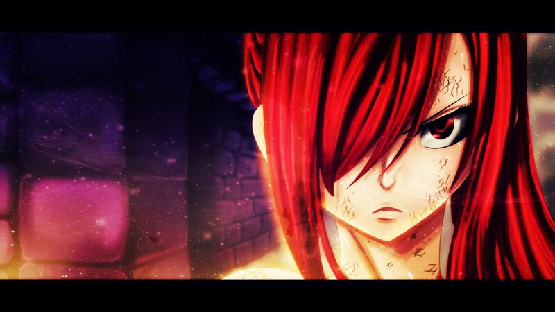 Red-haired Anime Character — Red, Dramatic, Night, Scarred Face
