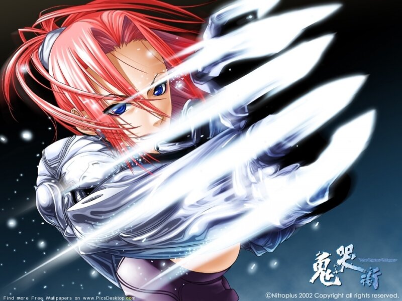 Red-haired Anime Character — Red, Dramatic, Night