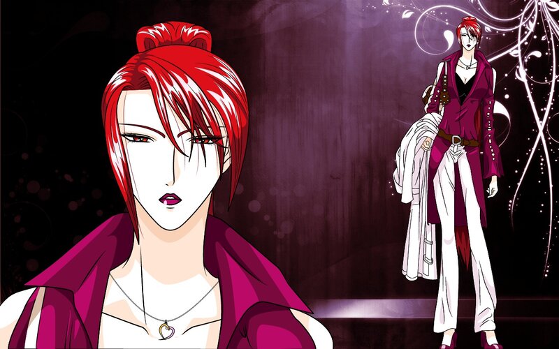 Red-haired Anime Character — Red, Dramatic, Night, White Coat