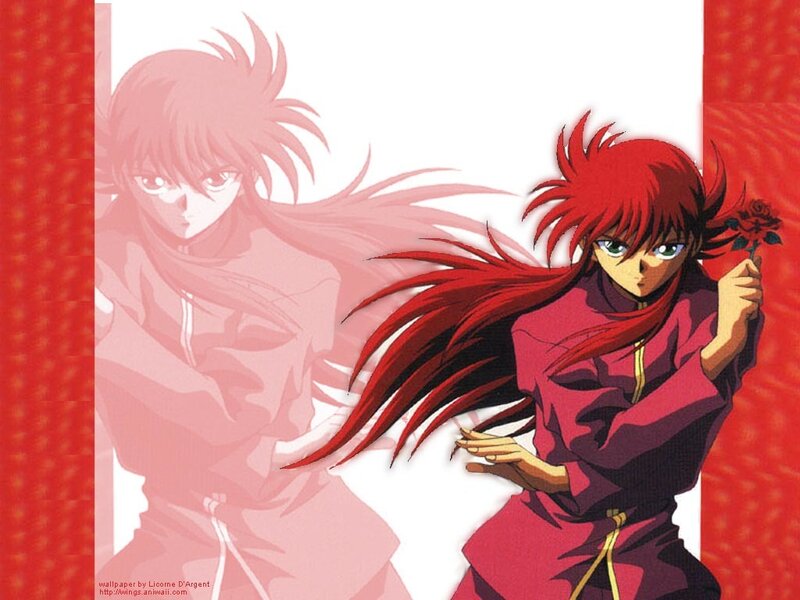 Red-haired Anime Character — Red, Dramatic, Rose, Shadow