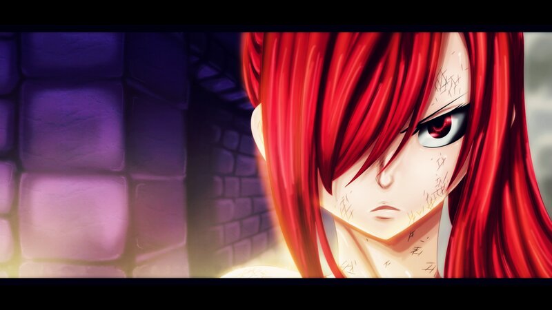 Red-haired Anime Character — Red, Dramatic, Scars