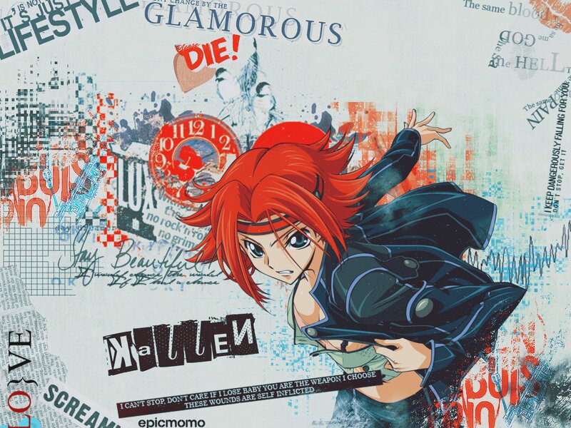 Red-haired Anime Character — Red, Dynamic, Intense