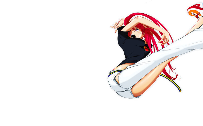 Red-haired Anime Character — Red, Dynamic, Long Red Hair
