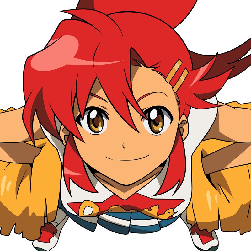 Red-haired Anime Character — Red, Energetic, Red Hair
