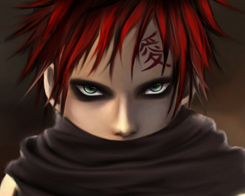 Red-haired Anime Character — Red, Intense, Digital Art
