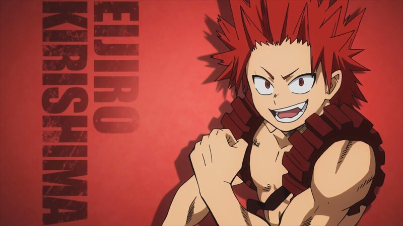 Red-haired Anime Character — Red, Intense, Spiky Hair, Muscular Build