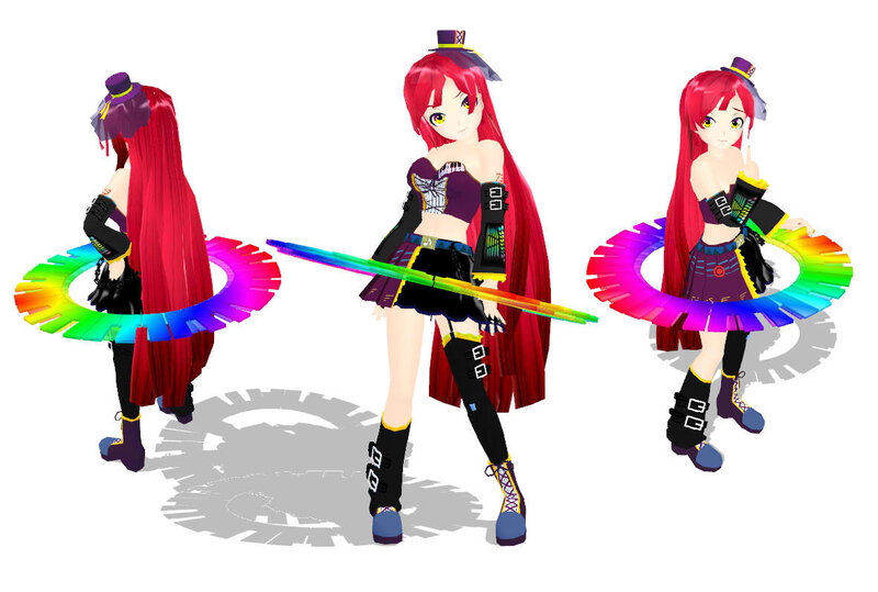 Red-haired Anime Character — Red, Playful, 3d Render