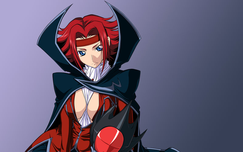 Red-haired Anime Character — Red, Serious, Cape