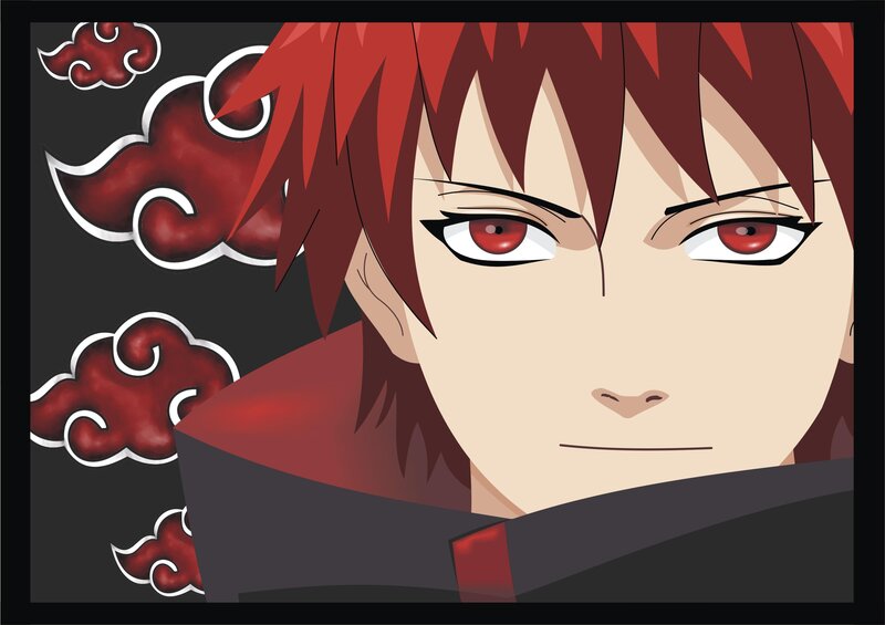 Red-haired Anime Character — Red, Serious, Red Eyes