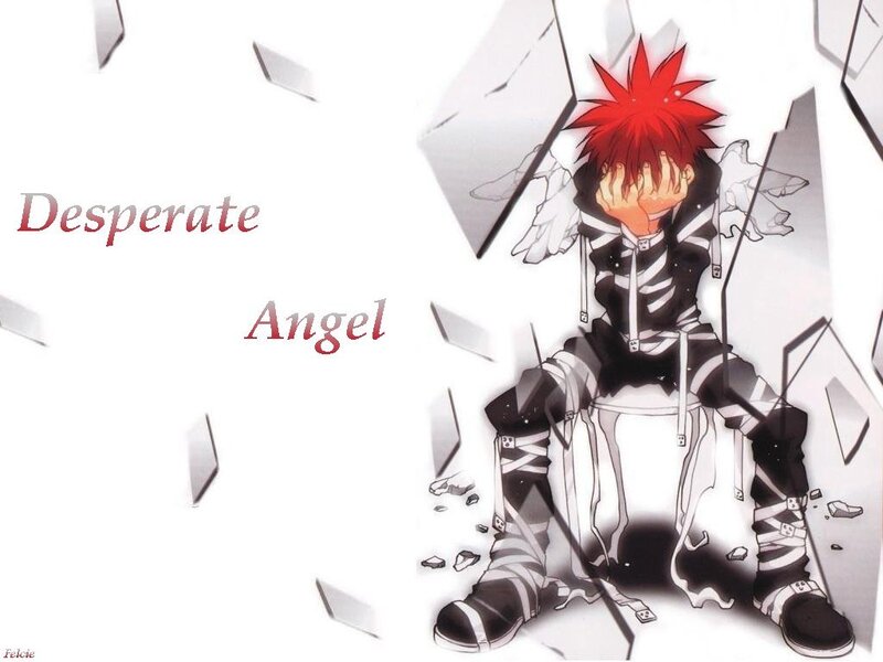 Red-haired Anime Character — White, Dramatic