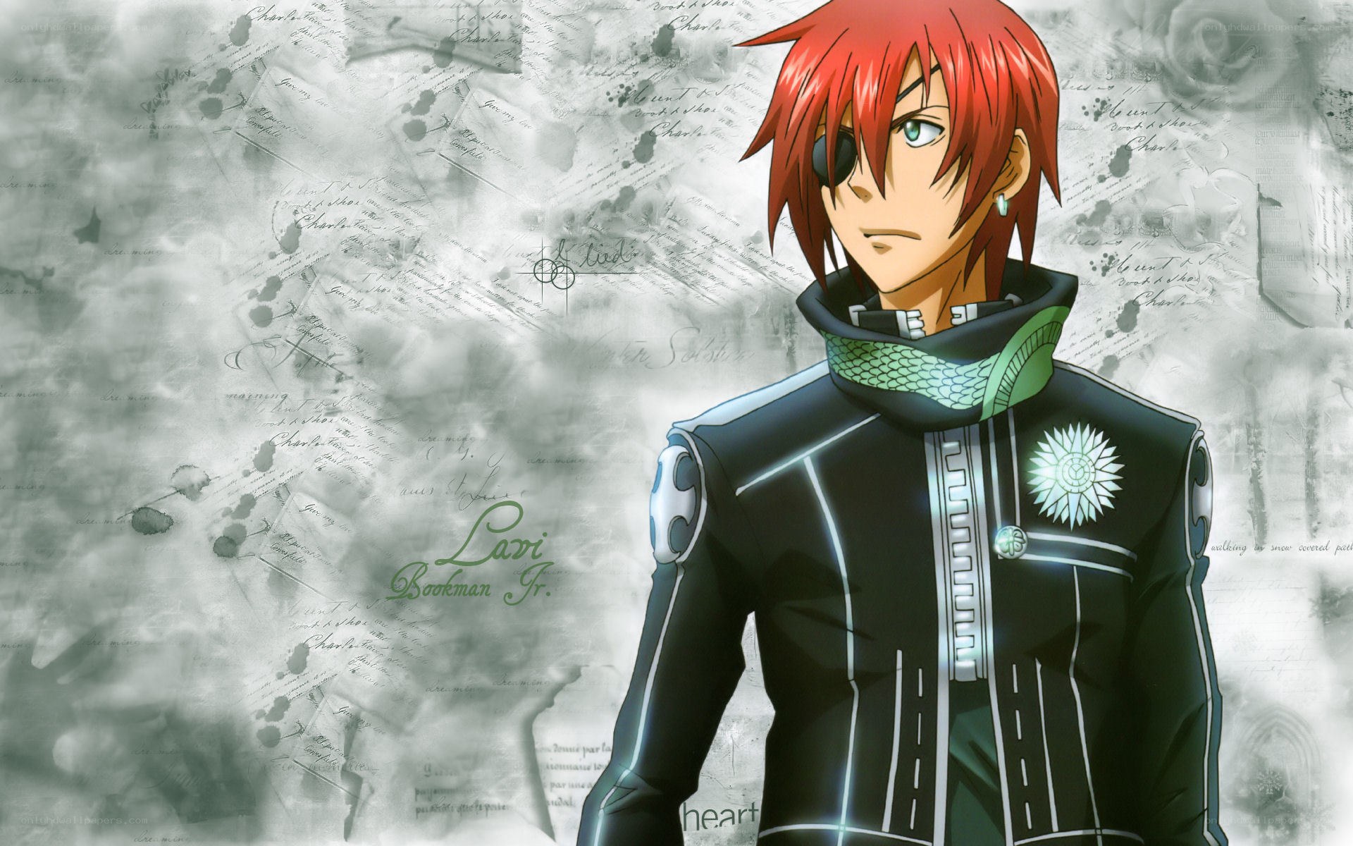 Red-haired anime character with eyepatch